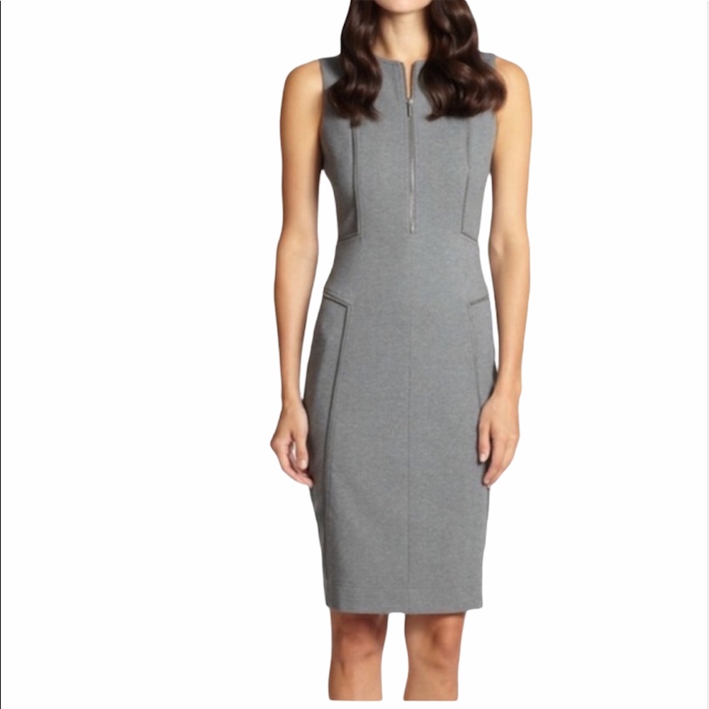 Akris Punto Sheath Dress Zipper Accent Detail